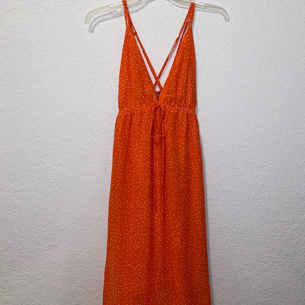 Cute Orange/Peach Maxi Dress!
